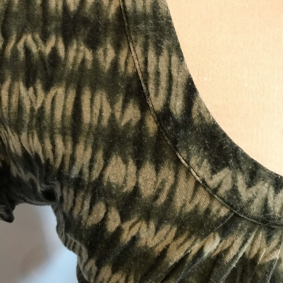 Michael Kors Green Tie Dye Jersey Top M - Picture 2 of 4